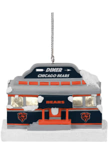 Chicago Bears Light Up Diner Ornament - Navy Blue