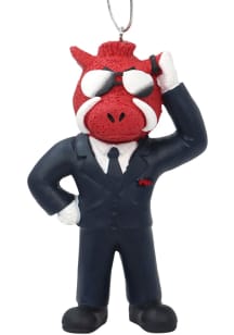 Arkansas Razorbacks Secret Service Ornament - Cardinal