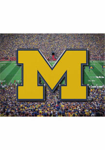 Michigan Wolverines Canvas Wall Art - Blue