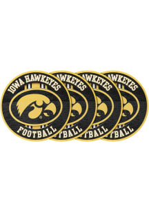 Iowa Hawkeyes 4pk Die Cut Coaster - Gold