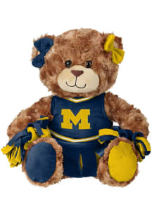 Michigan Wolverines Forever Collectibles  10 Inch Teddy Bear Cheerleader Plush - Yellow