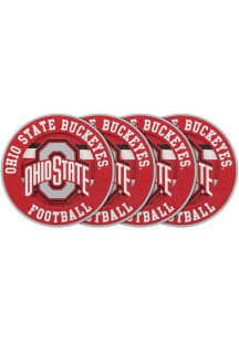 Ohio State Buckeyes 4pk Die Cut Coaster - Red