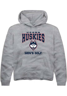 Summit Sportswear UConn Huskies Youth Graphite Men's Golf Long Sleeve Hoodie