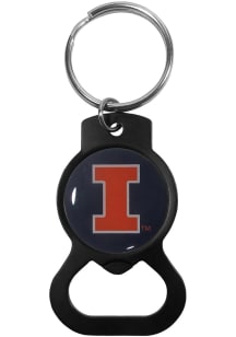 Illinois Fighting Illini Logo Keychain - Black