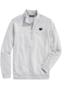 Vineyard Vines Penn State Nittany Lions Mens Grey Shep Shirt Long Sleeve Qtr Zip Pullover