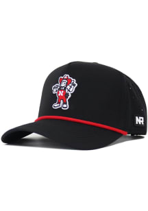 No Rivals Nebraska Cornhuskers 5 Panel Rope Herbie Playing Baseball Adjustable Hat - Black