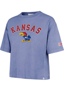 47 Kansas Jayhawks Womens Black Well Worn Short Sleeve T-Shirt