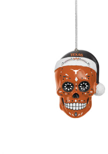Texas Longhorns Sugar Skull Ornament - Burnt Orange
