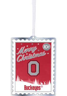 Ohio State Buckeyes Metal Stamp Ornament - White