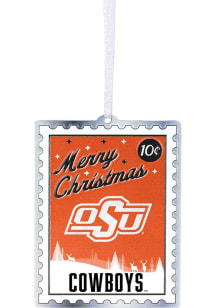 Oklahoma State Cowboys Metal Stamp Ornament - White