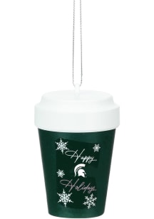 Michigan State Spartans Coffee Cup Ornament - Green