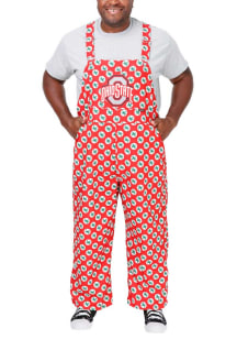Forever Collectibles Ohio State Buckeyes Mens Red Buckeye Leaf Overalls