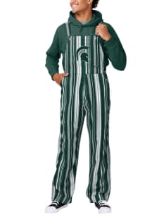 Forever Collectibles Michigan State Spartans Mens Green Pinstripe Overalls