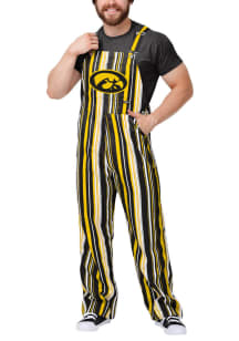 Forever Collectibles Iowa Hawkeyes Mens Black Pinstripe Overalls