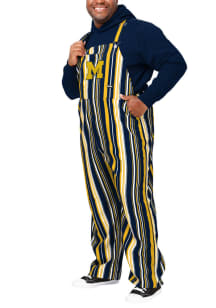 Forever Collectibles Michigan Wolverines Mens Navy Blue Pinstripe Overalls
