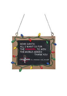 Texas Rangers 2023 World Series Champs Ornament - Blue