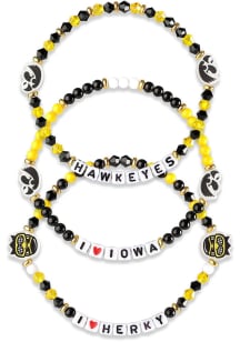 Forever Collectibles Iowa Hawkeyes 3 Pack Friendship Team Womens Bracelet
