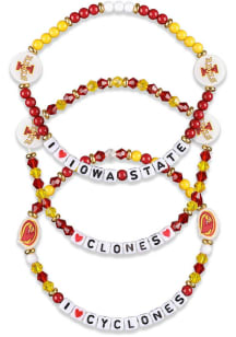 Forever Collectibles Iowa State Cyclones 3 Pack Friendship Team Womens Bracelet