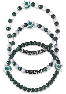Michigan State Spartans Spartan 3 Pack Team Mens Bracelet
