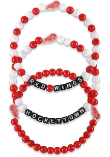 Detroit Red Wings Wings 3 Pack Team Mens Bracelet