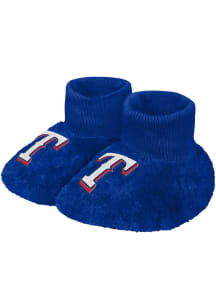 Texas Rangers Big Logo Sherpa Baby Slippers