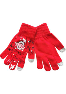 Forever Collectibles Ohio State Buckeyes Paint Splatter Knit Mens Gloves