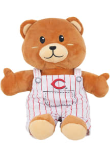 Cincinnati Reds 12 Inch Pinstripe Overall Bear Bear Plush