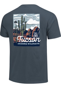 Arizona Wildcats Navy Blue Cactus Shadows Short Sleeve T Shirt