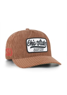 47 Ohio State Buckeyes Cord Patch Hitch RF Adjustable Hat - Brown