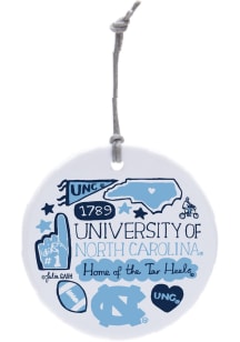 North Carolina Tar Heels Julia Gash Ornament - White