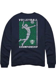 Summit Sportswear MAC Mens Navy Blue Volleyball Long Sleeve Crew Sweatshirt