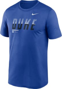 Nike Duke Blue Devils Blue DriFit Legend Shift Short Sleeve T Shirt