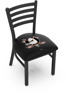 Anaheim Ducks Stationary Black Wrinkle Finish Pub Stool - Black