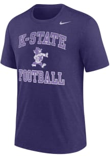 Nike K-State Wildcats Purple Varsity Willie Football Triblend Short Sleeve Fashion T Shirt