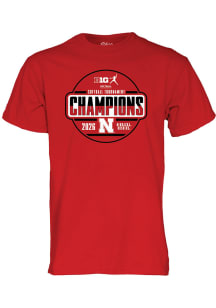 Blue 84 Nebraska Cornhuskers Red 2026 Big Ten Softball Tournament Champions Locker Room Short Slee..
