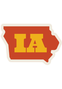 Iowa 3 inch - 4 inch in size Stickers - Red