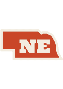 Nebraska 3 inch - 4 inch in size Stickers - Red
