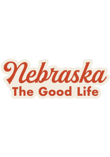 Nebraska 3 x 4 in style Stickers - Red