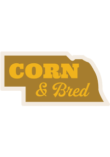 Nebraska 3 inch - 4 inch in size Stickers - Yellow