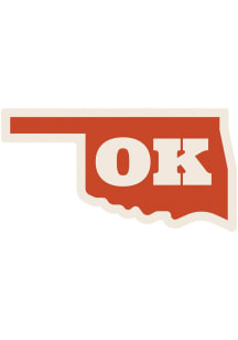Oklahoma 3 inch - 4 inch in size Stickers - Red