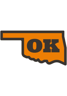 Oklahoma 3 inch - 4 inch in size Stickers - Orange