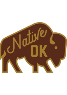 Oklahoma 3 inch - 4 inch in size Stickers - Brown