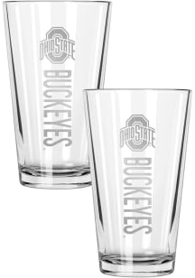 Ohio State Buckeyes Pinnacle 2 Pack 16oz Pint Glass - Clear