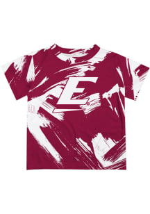 Vive La Fete Eastern Kentucky Colonels Youth Maroon Paint Brush Short Sleeve T-Shirt
