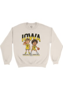Campus Ink  Iowa Hawkeyes Mens Ivory Big Ten Media Days Caricature Player Crew