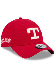 New Era Texas Rangers Red Side Patch City Connect Casual Classic Womens Adjustable Hat