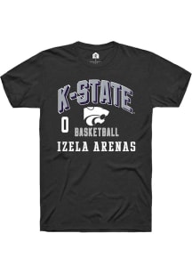 Izela Arenas K-State Wildcats Black NIL Arch Logo Short Sleeve Player T Shirt