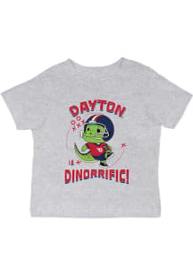 Vive La Fete Dayton Flyers Infant Dino-Riffic Short Sleeve T-Shirt Grey