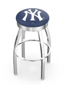 New York Yankees 3 Ring Chrome Seat Pub Stool - Silver