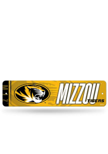 Missouri Tigers Mizzou 4x15 Metal Street Sign - Silver
